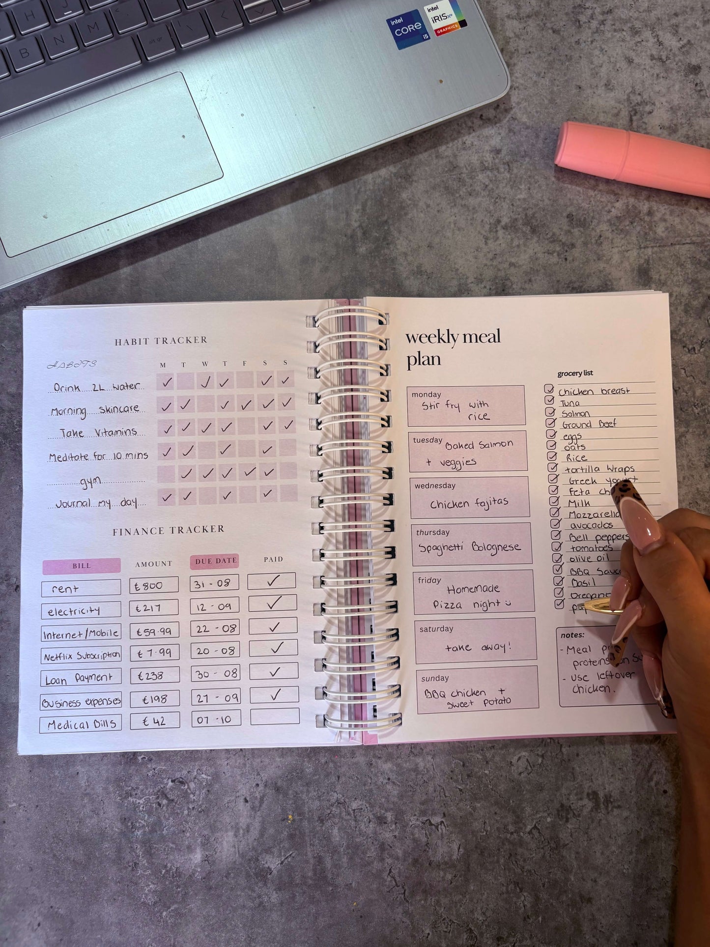 Luxury Feminine Planner for Women’s Organization